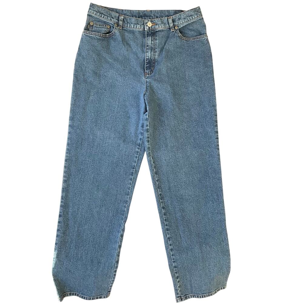 Lauren Jeans Co. Women Denim Straight Jeans size 12, Blue